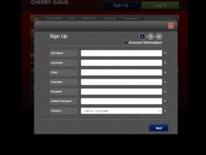 cherry gold no deposit code