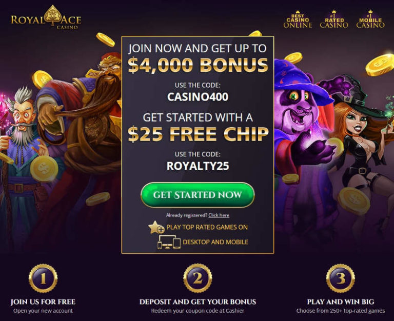 royale ace casino bonus codes